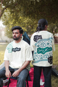 Bharosa – Oversized Beige White T-Shirt with Large Screen Print