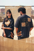 Khawab – Oversized Beige T-Shirt with Sack Texture