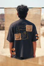 Khawab – Oversized Beige T-Shirt with Sack Texture