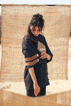 Khawab – Oversized Beige T-Shirt with Sack Texture