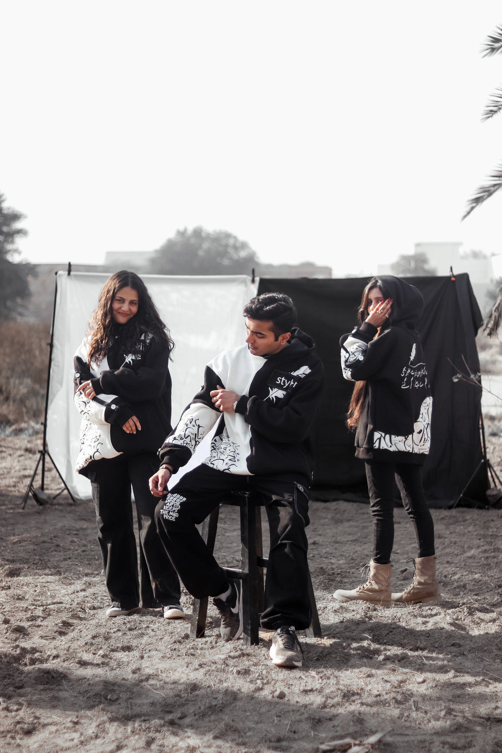 Qalam Beige Hoodie – 450 GSM Premium Art Piece