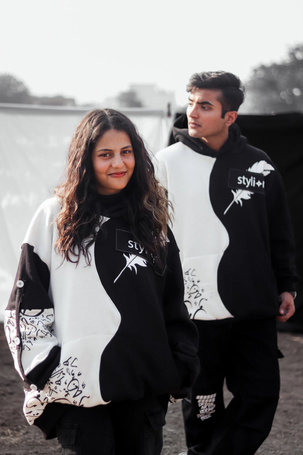 Qalam Beige Hoodie – 450 GSM Premium Art Piece